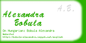 alexandra bobula business card